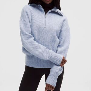 lululemon alpaca blend half zip sweater